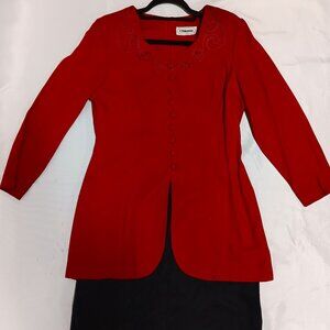 Vintage Chiasso Retro Dress, Red And Black, Size S/M {CH}